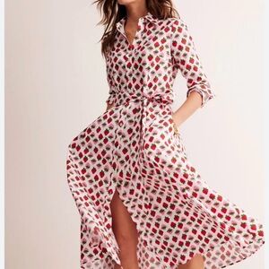 BODEN Amy cotton midi shirt dress size 6P